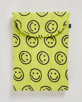 Puffy Laptop Sleeve 16" - Yellow Happy
