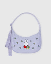 Medium Nylon Crescent Bag - Embroidered Miffy