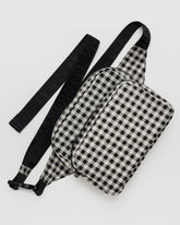 Fanny Pack - Black & White Gingham