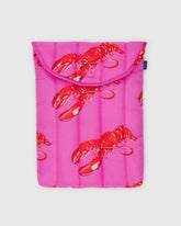 Puffy Laptop Sleeve 13"/14" - Pink Lobster