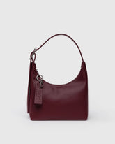 Mini Recycled Leather Shoulder Bag - Mahogany