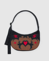 Medium Nylon Crescent Bag - Western Appliqué