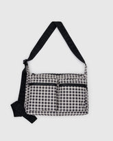 Medium Cargo Crossbody - Black & White Gingham