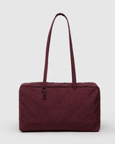 Medium Nylon Bowler Bag - Mahogany