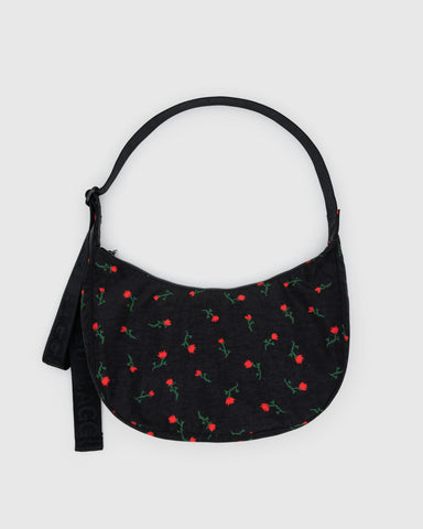 Medium Nylon Crescent Bag - Painted Wildflower