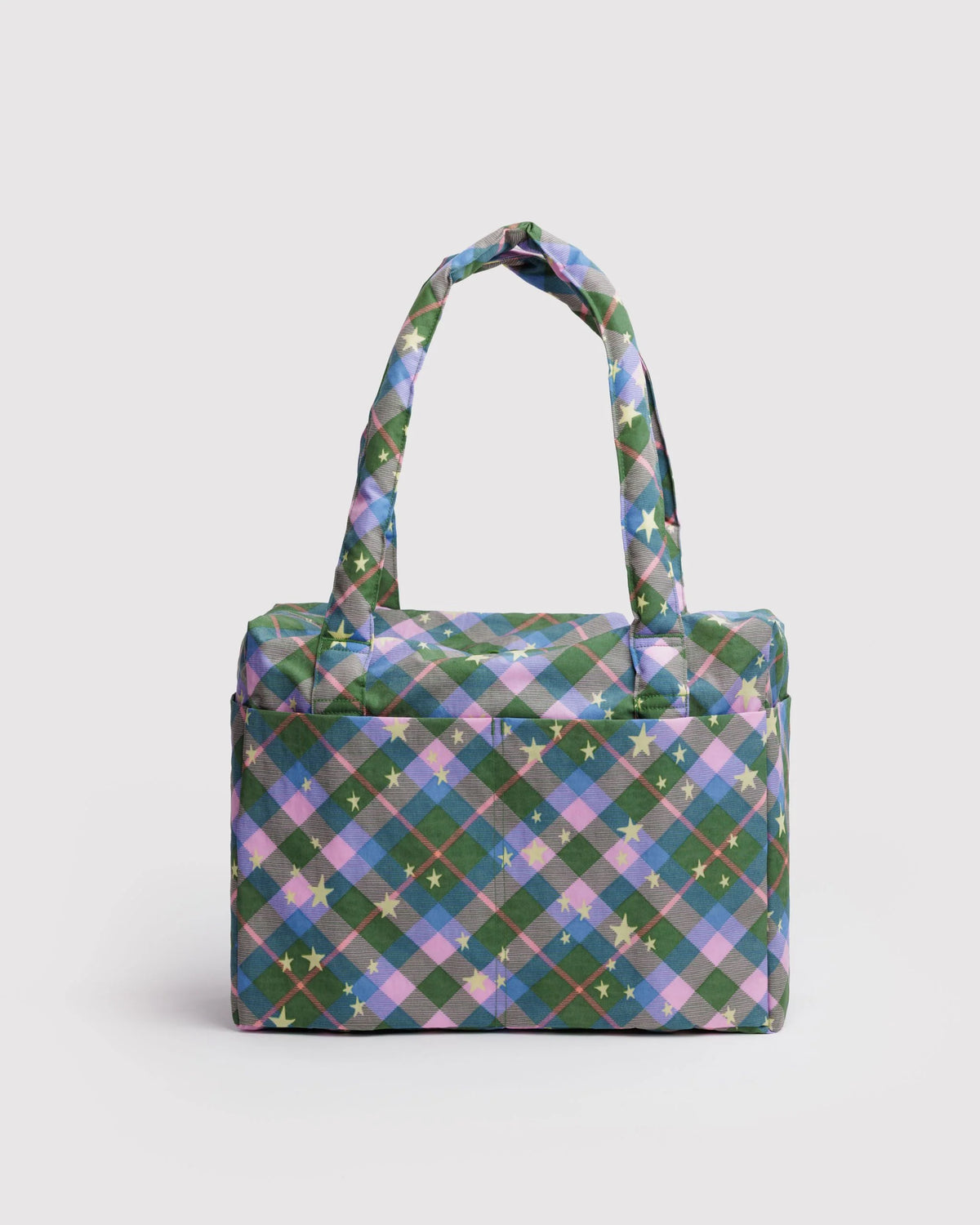 Small Cloud Carry-On - Green Star Plaid