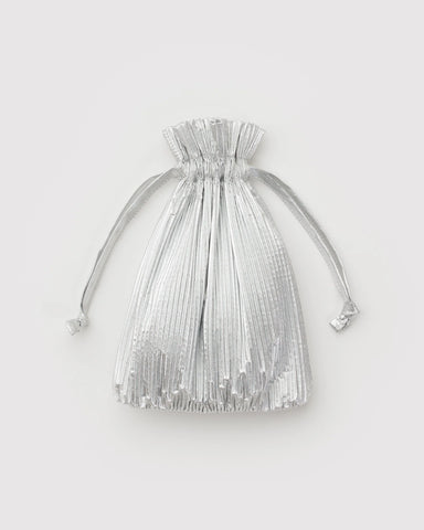Pleated Baggu - Chrome Metallic