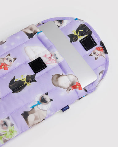 Puffy Laptop Sleeve 13"/14" - Fancy Cats