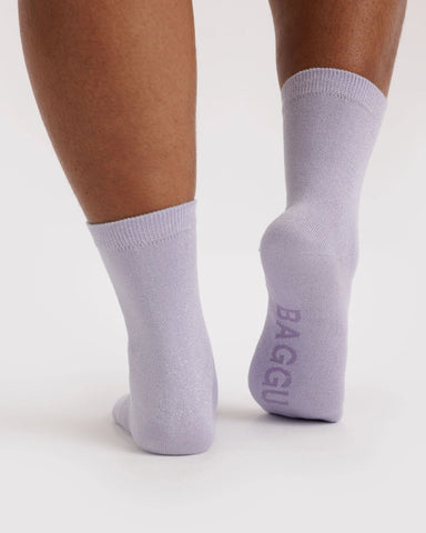 Crew Sock - Lilac Metallic