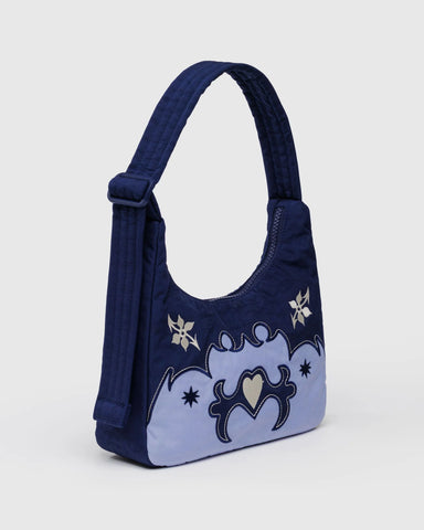 Mini Nylon Shoulder Bag - Western Appliqué