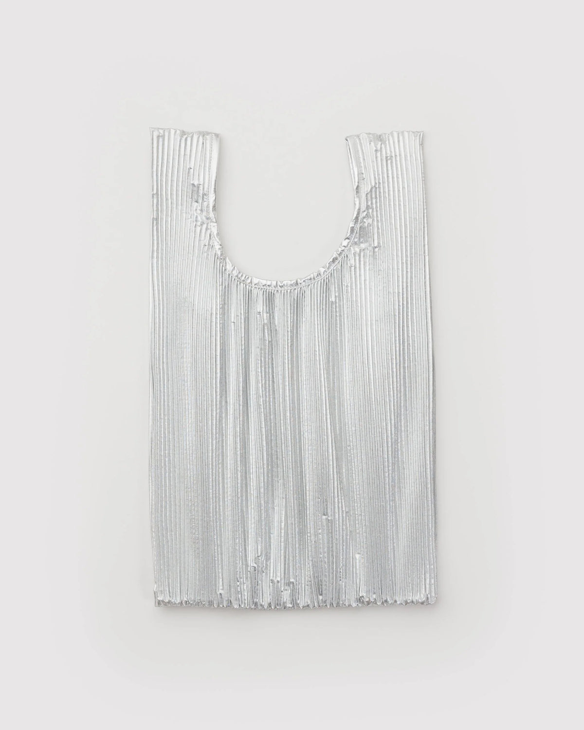 Pleated Baggu - Chrome Metallic
