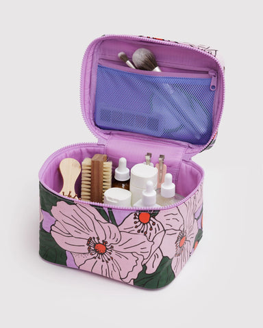 Large Cosmetic Case - Pink Poppy