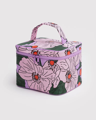 Large Cosmetic Case - Pink Poppy