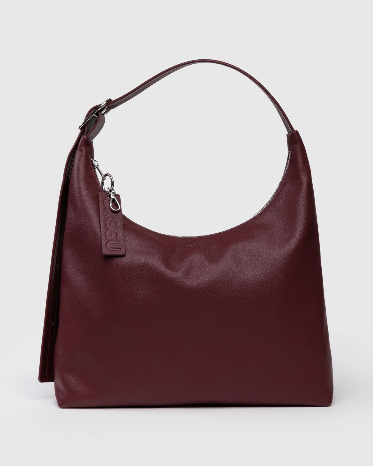 Recycled Leather Shoulder Bag - Mahogany