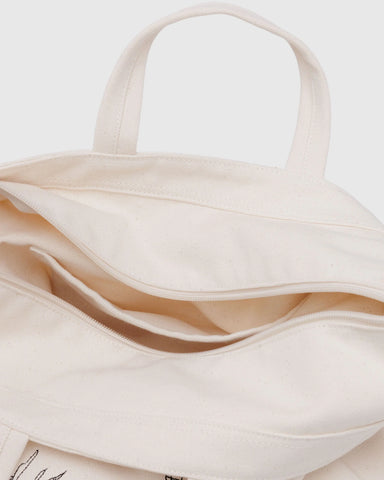 Horizontal Zip Duck Bag - Embroidered Shells