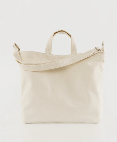 Horizontal Zip Duck Bag - Natural Canvas