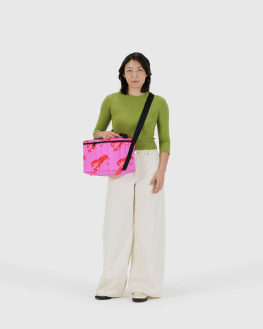 Puffy Cooler Bag - Pink Lobster