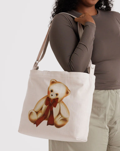 Horizontal Zip Duck Bag - Teddy Bear