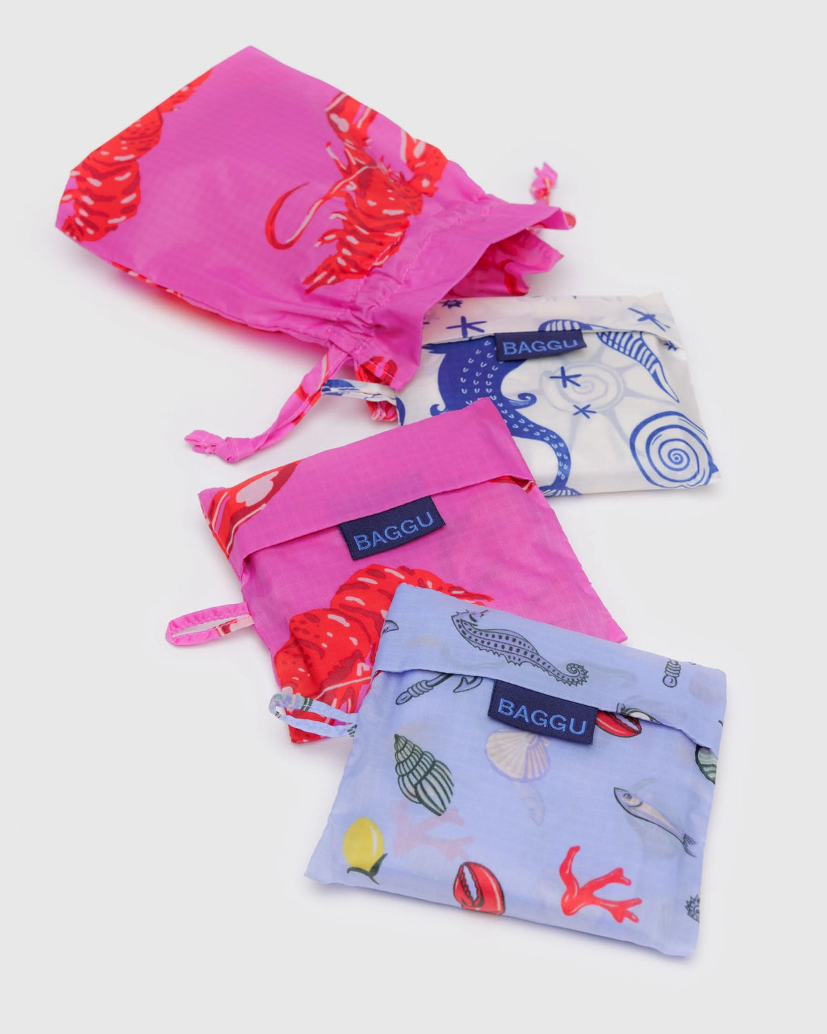 Standard Baggu Set of 3 - Sea Creatures
