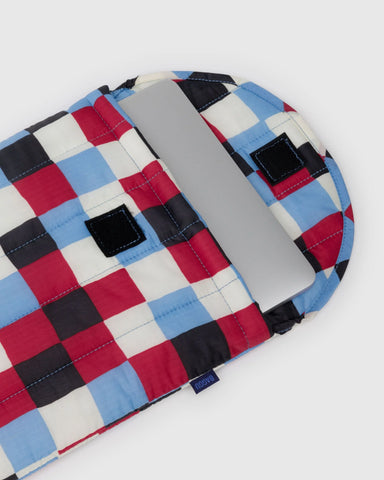 Puffy Laptop Sleeve 13"/14" - Painted Check
