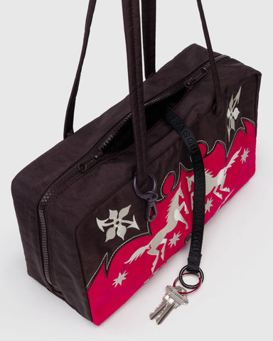 Nylon Bowler Bag - Western Appliqué