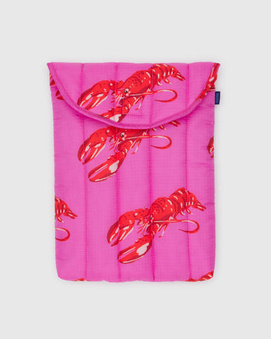 Puffy Laptop Sleeve 13"/14" - Pink Lobster