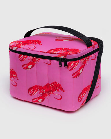 Puffy Cooler Bag - Pink Lobster
