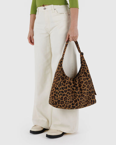 Nylon Shoulder Bag - Leopard