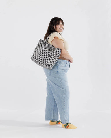 Cloud Bag - Black & White Gingham