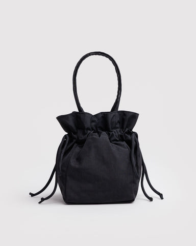 Nylon Drawstring Bag - Black