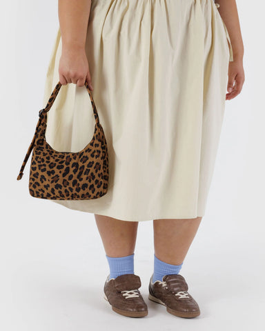 Mini Nylon Shoulder Bag - Leopard