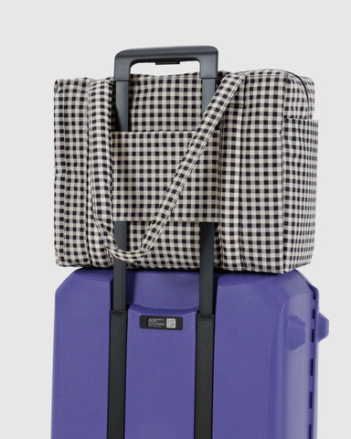 Small Cloud Carry-On - Black & White Gingham
