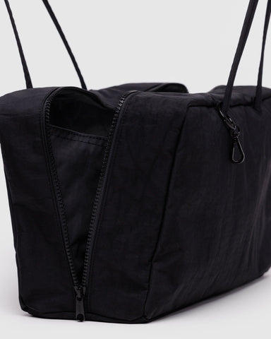 Medium Nylon Bowler Bag - Black