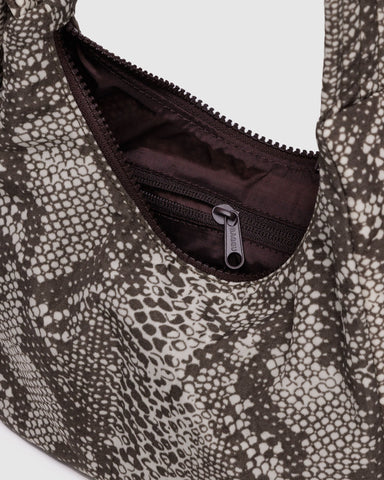 Mini Nylon Shoulder Bag - Snakeskin