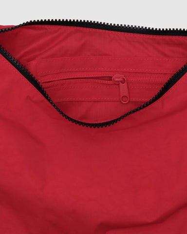 Medium Nylon Crescent Bag - Candy Apple 47" Black Strap