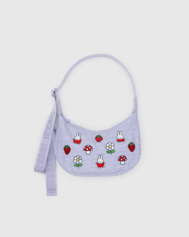 Small Nylon Crescent Bag - Embroidered Miffy