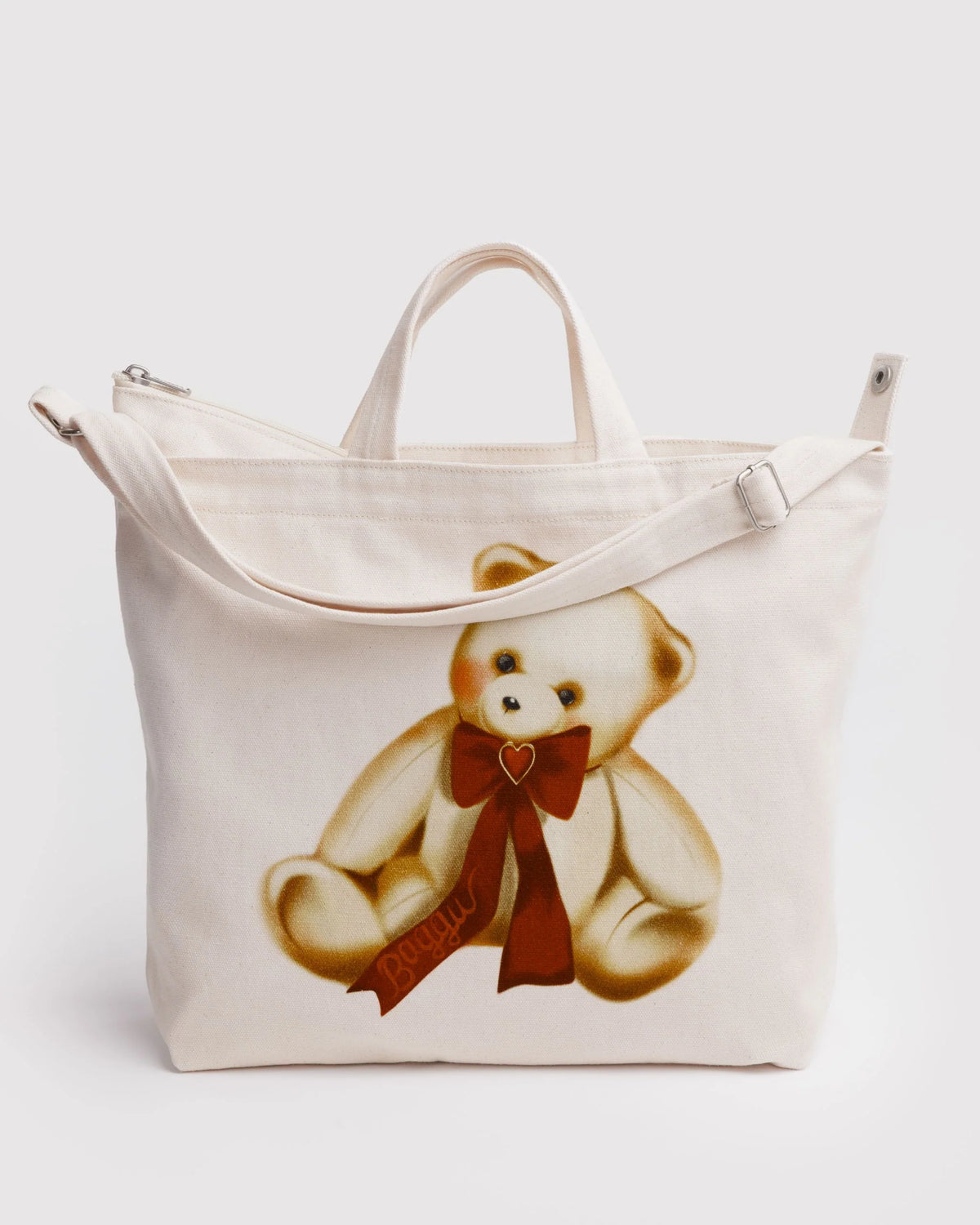Horizontal Zip Duck Bag - Teddy Bear