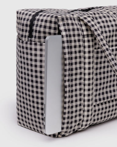 Small Cloud Carry-On - Black & White Gingham