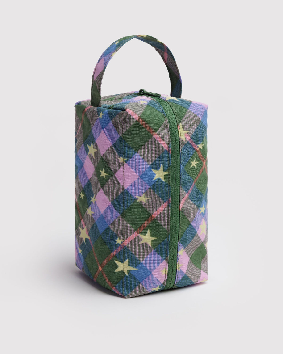 Dopp Kit - Green Star Plaid