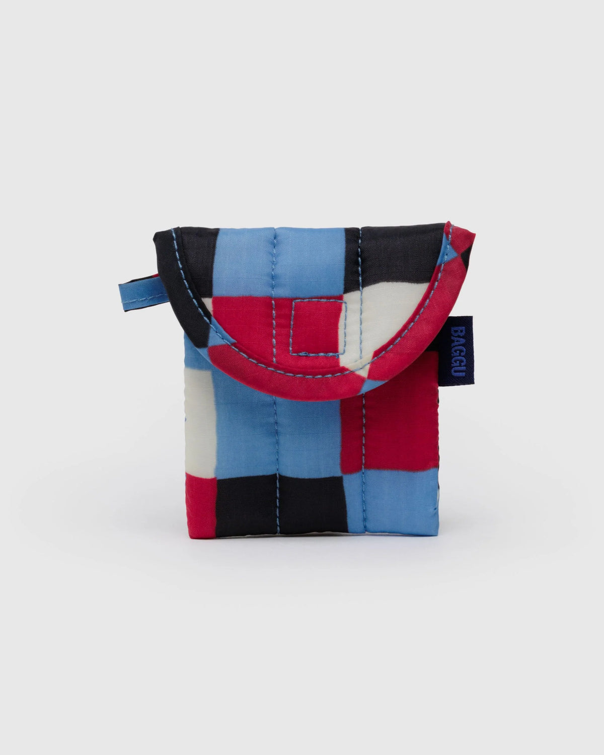 Puffy Earbuds Case - Painted Check