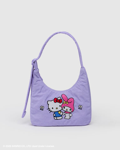 Mini Nylon Shoulder Bag - Embroidered Hello Kitty & My Melody
