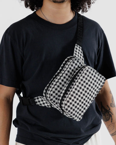 Fanny Pack - Black & White Gingham