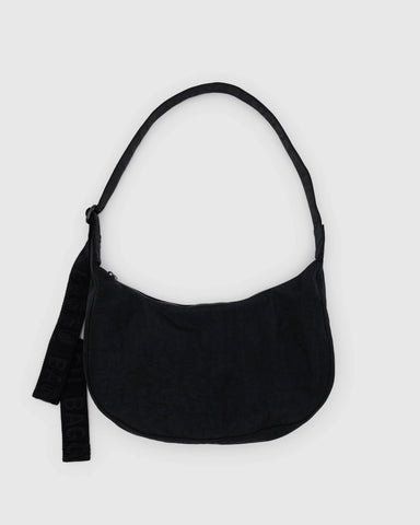 Medium Nylon Crescent Bag - Black 47"