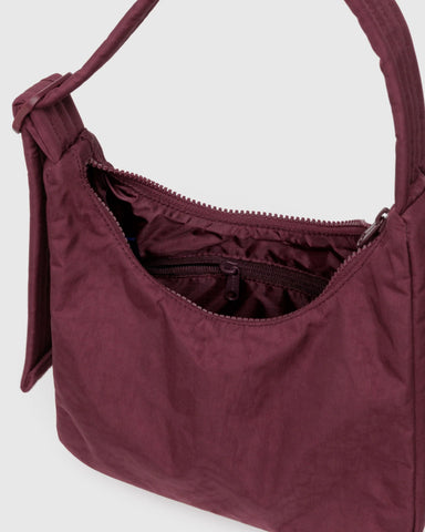 Mini Nylon Shoulder Bag - Mahogany