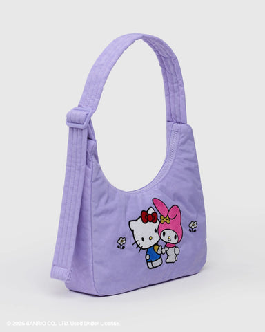 Mini Nylon Shoulder Bag - Embroidered Hello Kitty & My Melody